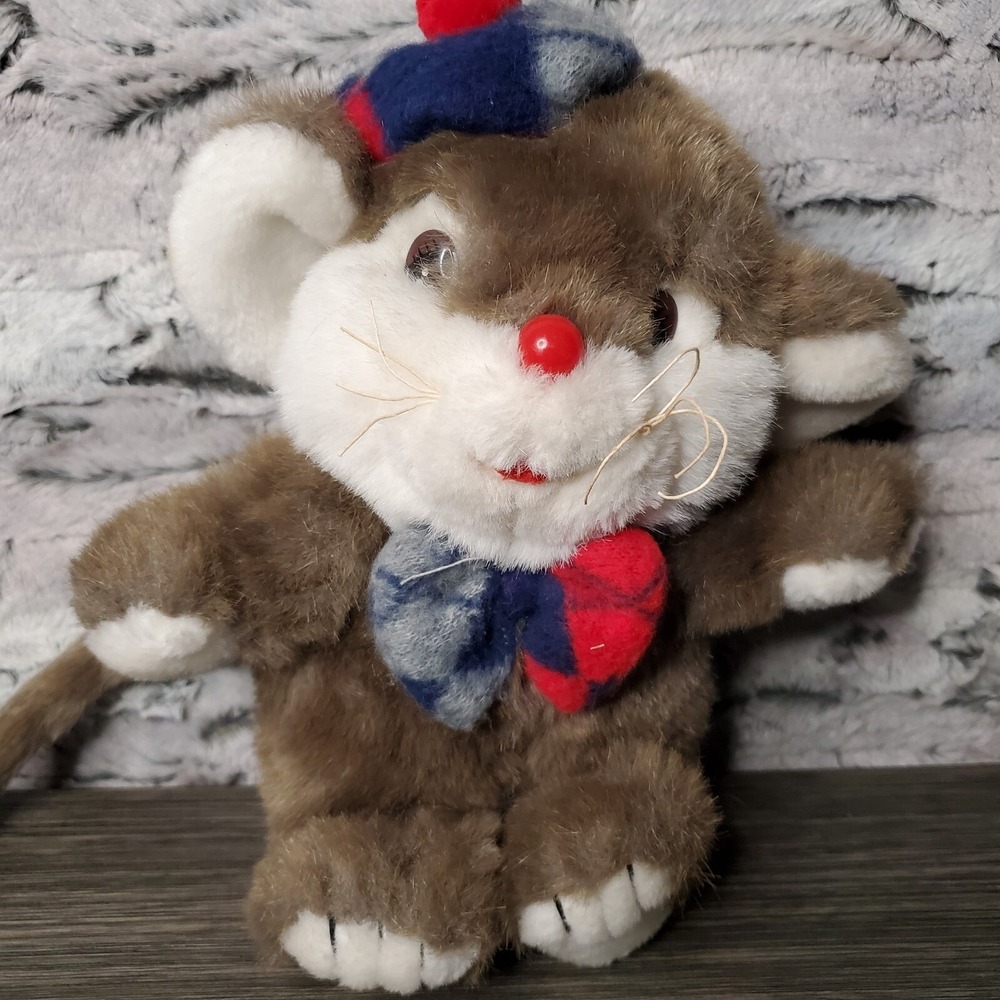Vintage Target Dayton Hudson Christmas Mouse Lil' Tweaks Squeaky Plush 10" Tall